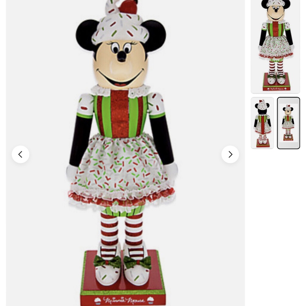 Minnie cupcake nutcracker 14 in